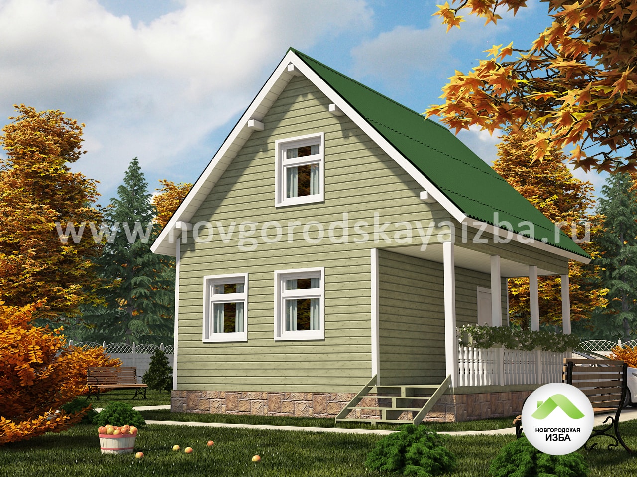 Проект каркасного дома ДК-7